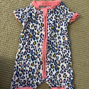 Little Sleepies Pink and Blue Leopard Kids Bodysuit